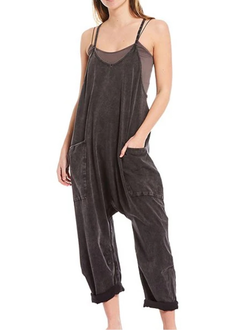 FP Movement Sleeveless Neck Ankle Length Patch Pocket Hot Shot Onesie size S
